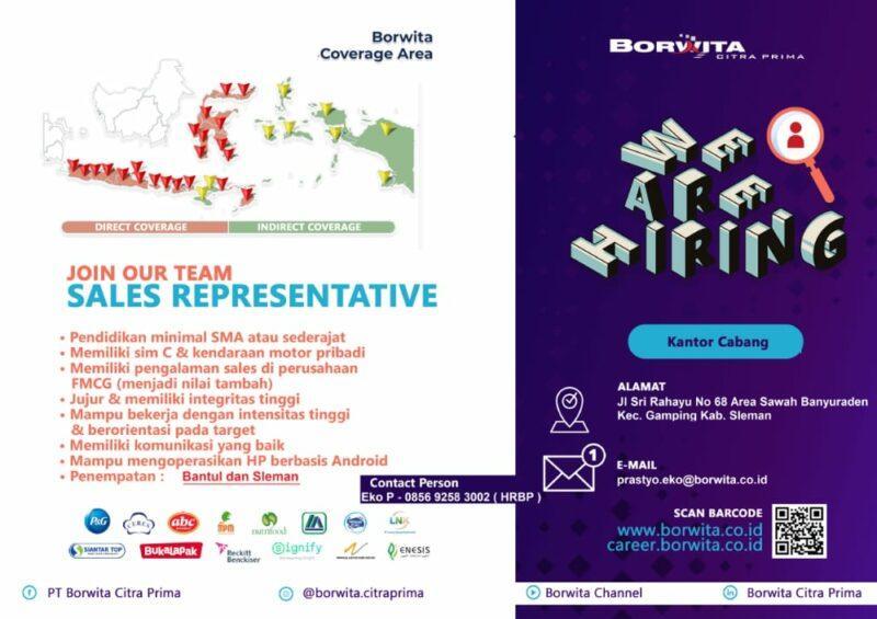 Lowongan Kerja Sales Representative Di Pt Borwita Citra Prima