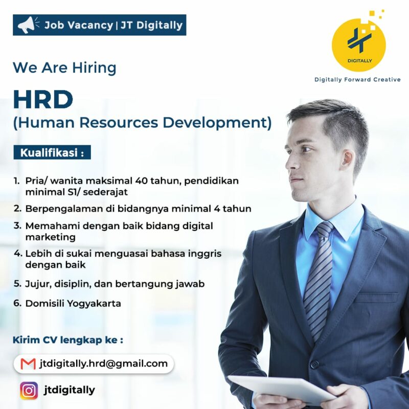 Lowongan Kerja Hrd Human Resources Development Di Jt Digitally