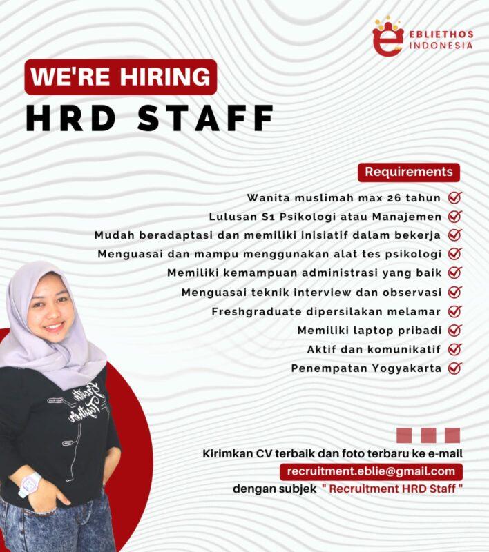 Lowongan Kerja Hrd Staff Social Media Officer Di Ebliethos Indonesia