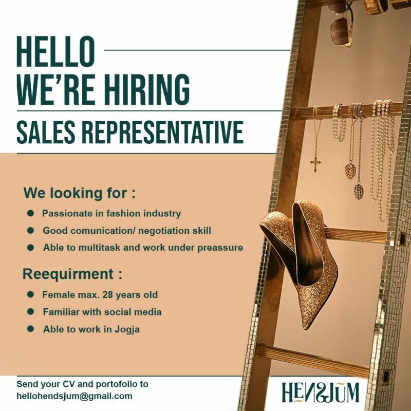 Lowongan Kerja Sales Representative Di Hensjum Lokerjogja Id