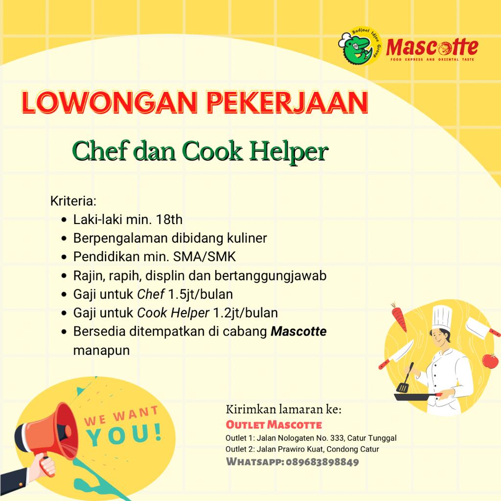 Lowongan Kerja Chef Cook Helper Di Nasi Goreng Mascotte Lokerjogja Id