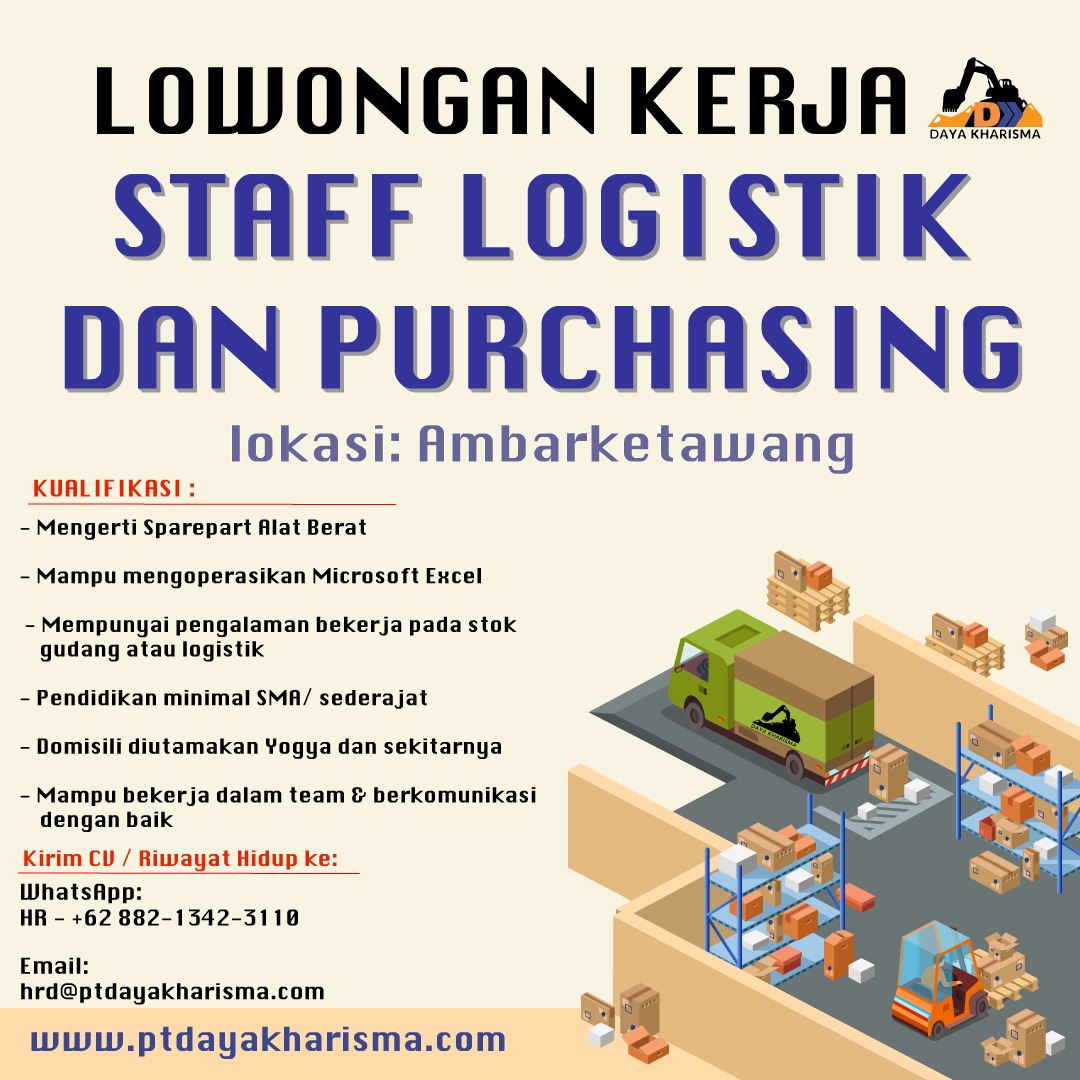 Lowongan Kerja Staff Logistik Purchasing Di PT Daya Kharisma