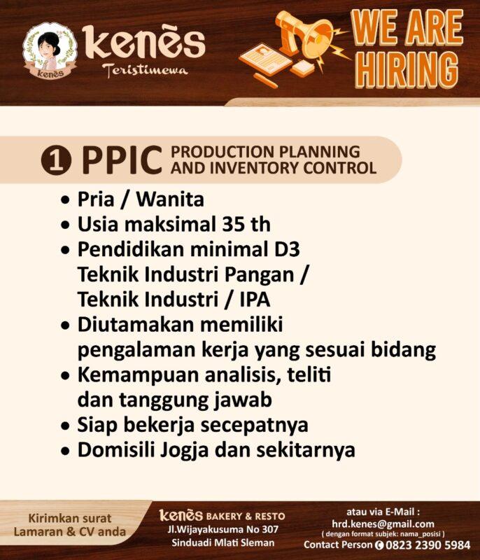 Lowongan Kerja Ppic Production Planning And Inventory Control Di