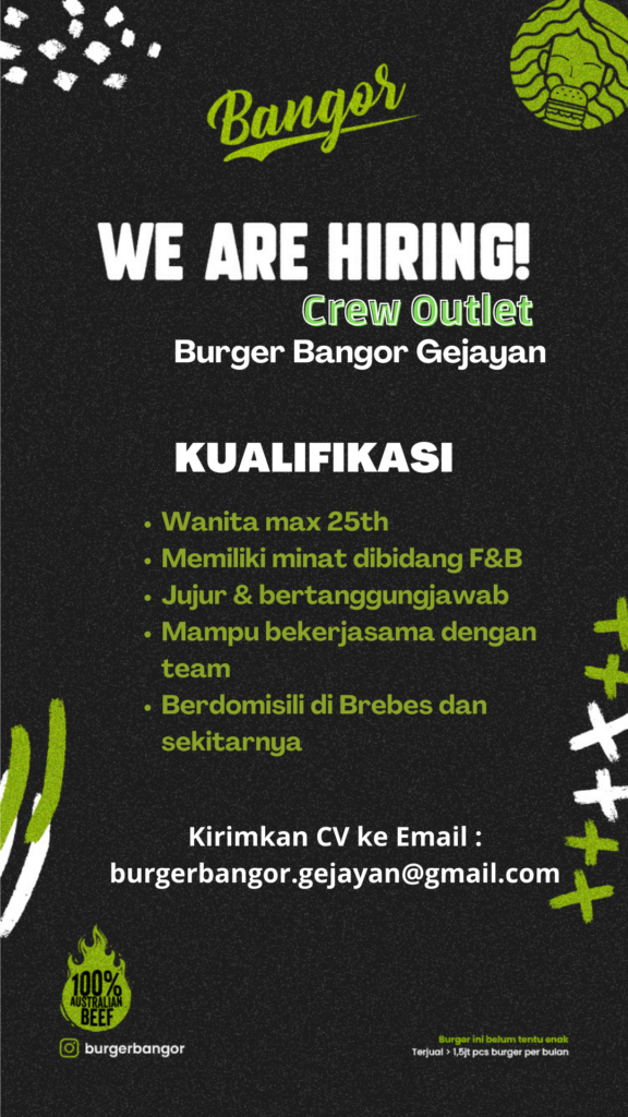 Lowongan Kerja Crew Di Burger Bangor Lokerjogja Id