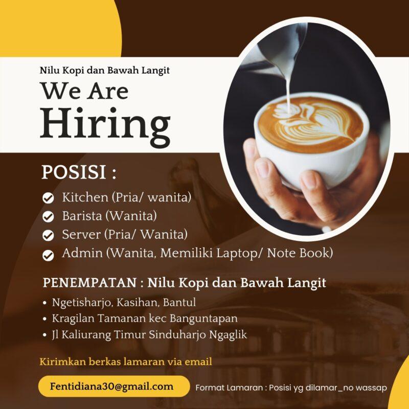 Lowongan Kerja Kitchen Barista Server Admin Di Nilu Kopi Dan