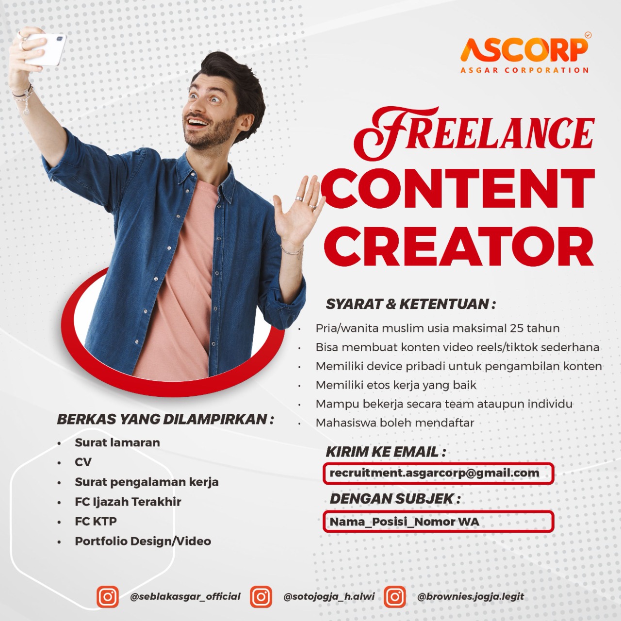 Lowongan Kerja Content Creator Di Ascorp Corporation LokerJogja ID