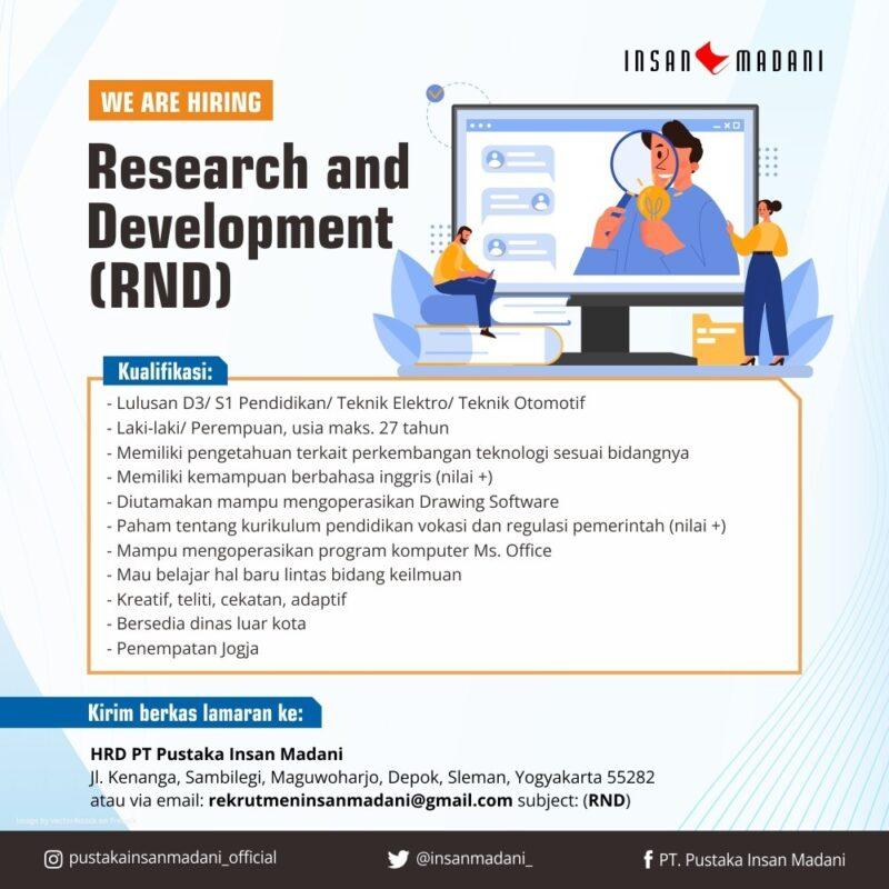 Lowongan Kerja Research And Development Rnd Staf Ppic Ppic Staf