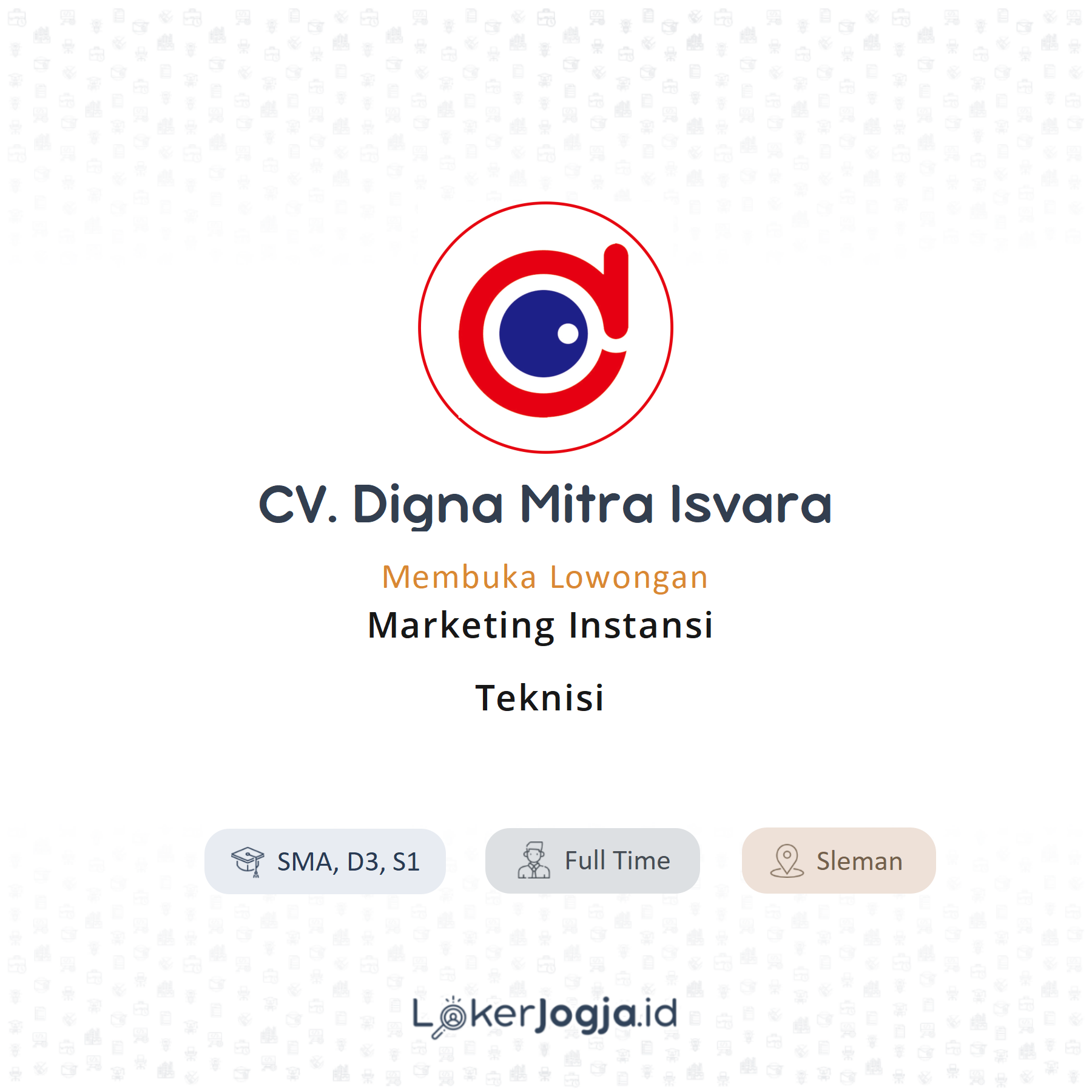 Lowongan Kerja Marketing Instansi Teknisi Di Cv Digna Mitra Isvara