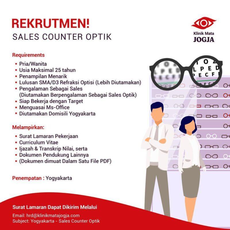 Lowongan Kerja Sales Counter Optik Di Klinik Mata Jogja Lokerjogja Id