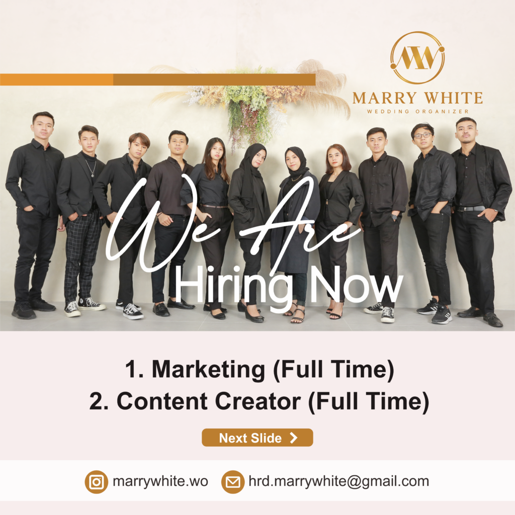 Lowongan Kerja Marketing Full Time Content Creator Full Time Di