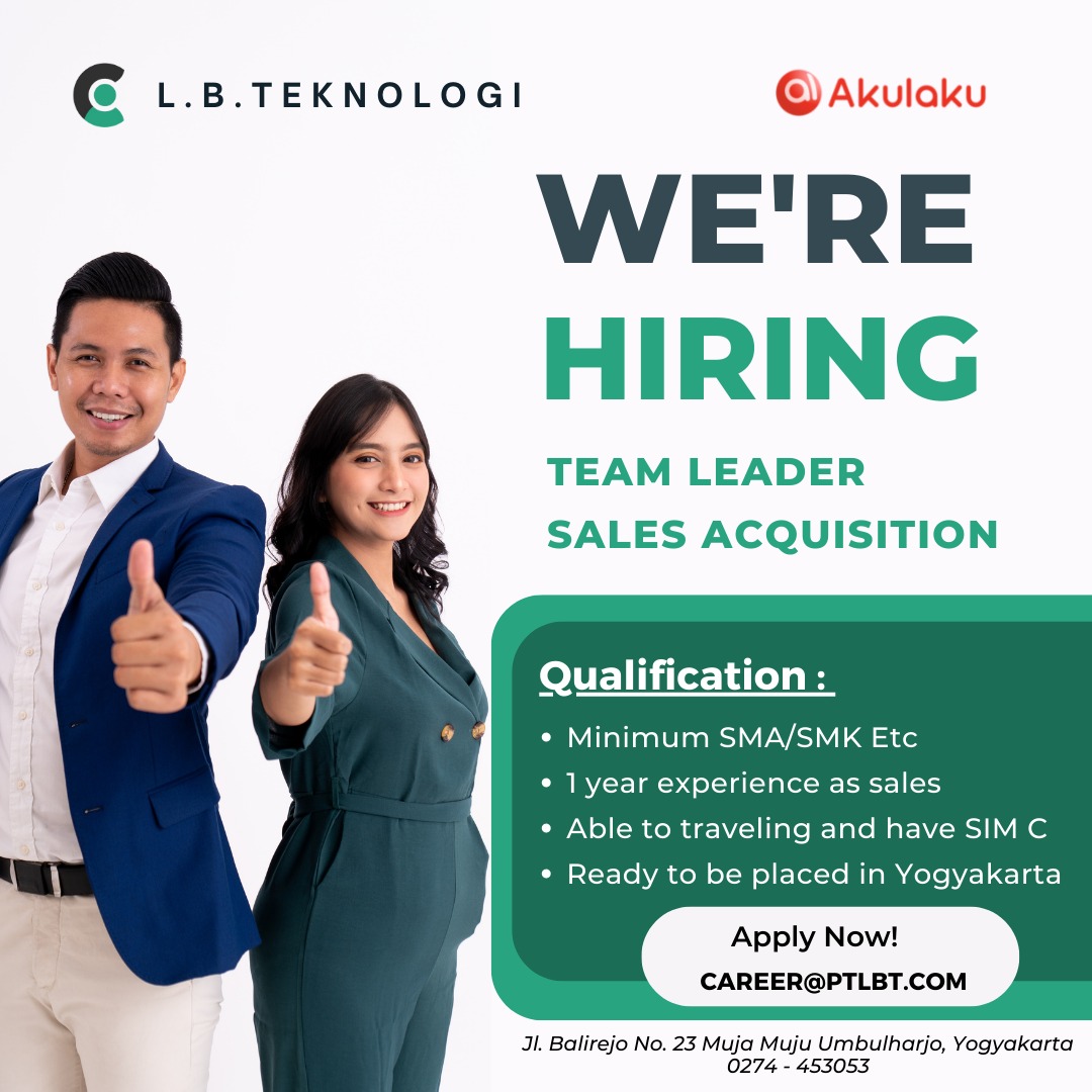 Lowongan Kerja Team Leader Sales Acquisition Di Pt Luar Biasa