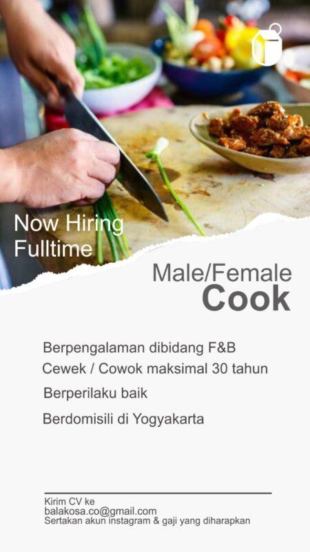 Lowongan Kerja Cook Kitchen Di Balakosa Coffee Co Lokerjogja Id