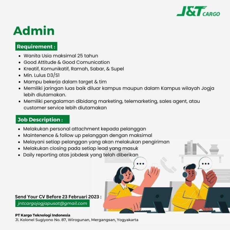 Lowongan Kerja Admin Di J T Cargo LokerJogja ID