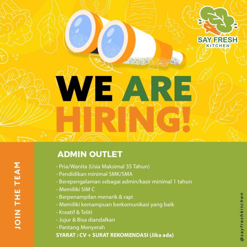 Lowongan Kerja Admin Outlet Design Grafis Cook Staff Hrd Di Pt