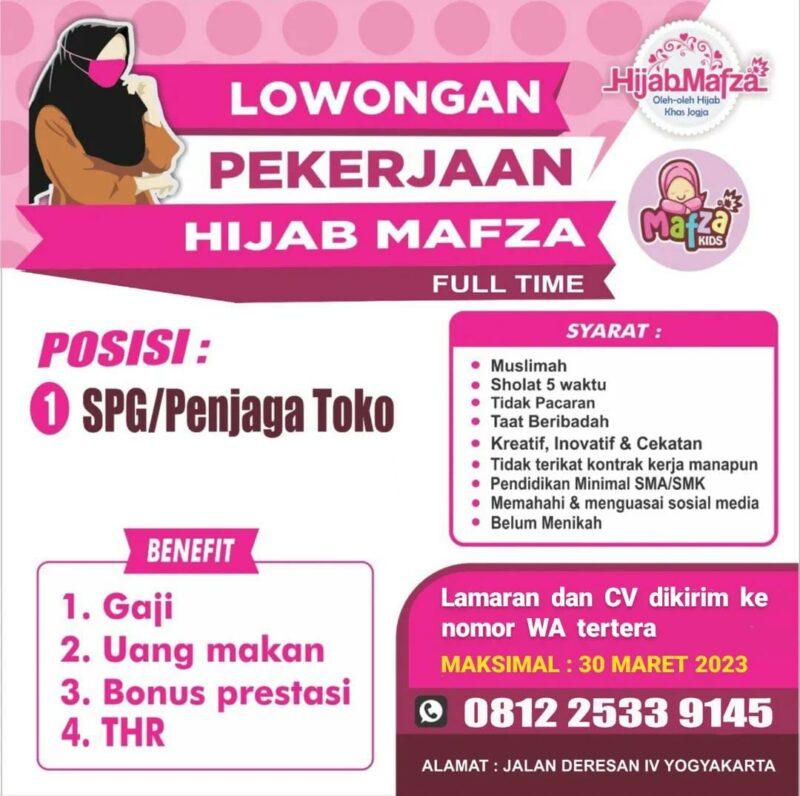 Lowongan Kerja SPG Penjaga Toko Di Hijab Mafza LokerJogja ID