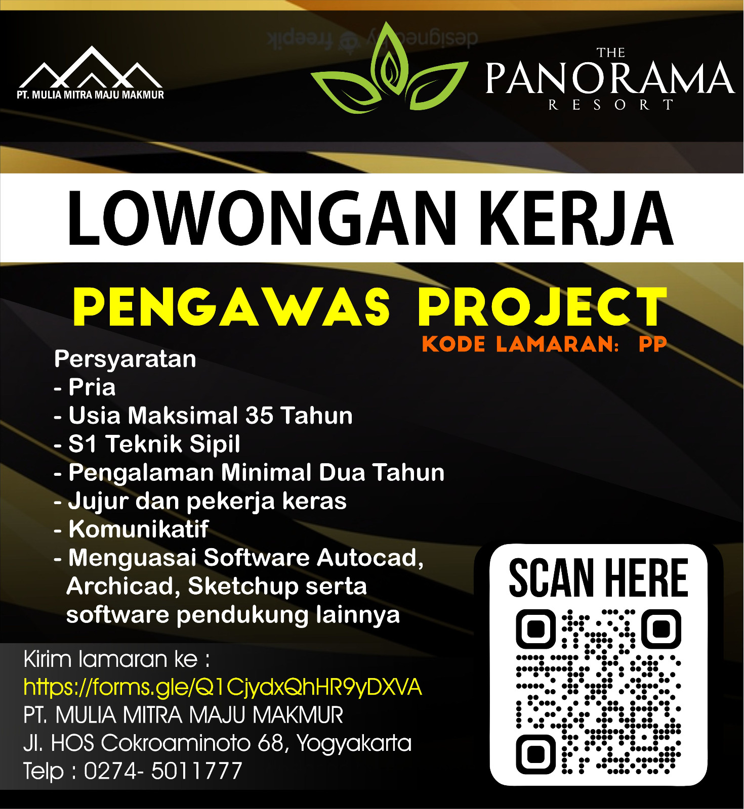 Lowongan Kerja Pengawas Project Project Manager Perumahan Di PT