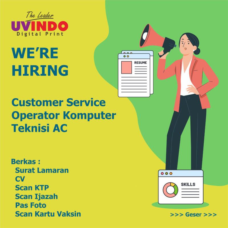 Lowongan Kerja Customer Service Operator Komputer Desain Grafis