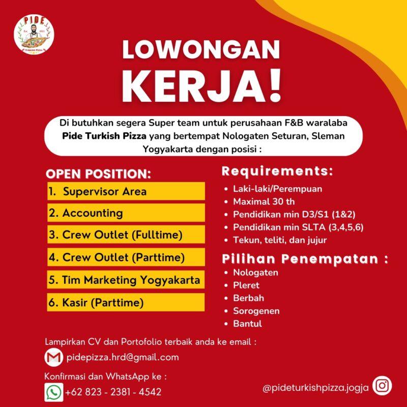 Lowongan Kerja Supervisor Area Accounting Crew Outlet Full Time