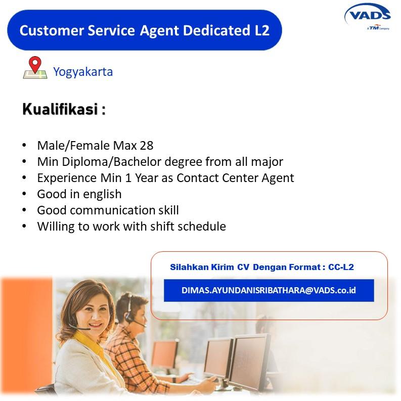 Lowongan Kerja Customer Service Agent Dedicated L2 Telemarketing