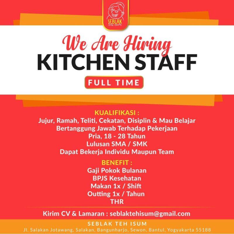 Lowongan Kerja Kitchen Staff Di Seblak Teh Isum LokerJogja ID