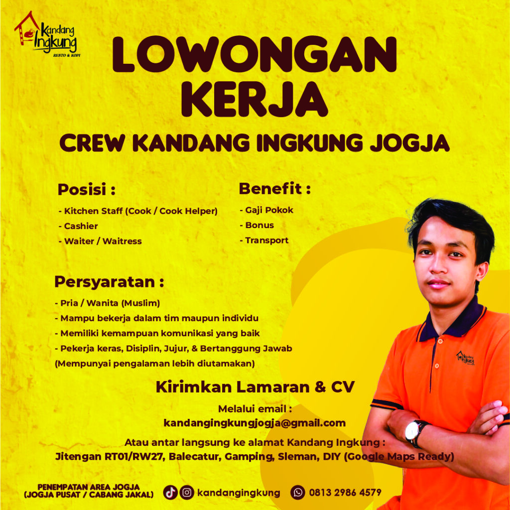 Lowongan Kerja Kitchen Staff Cashier Waiter Waitress Di Kandang