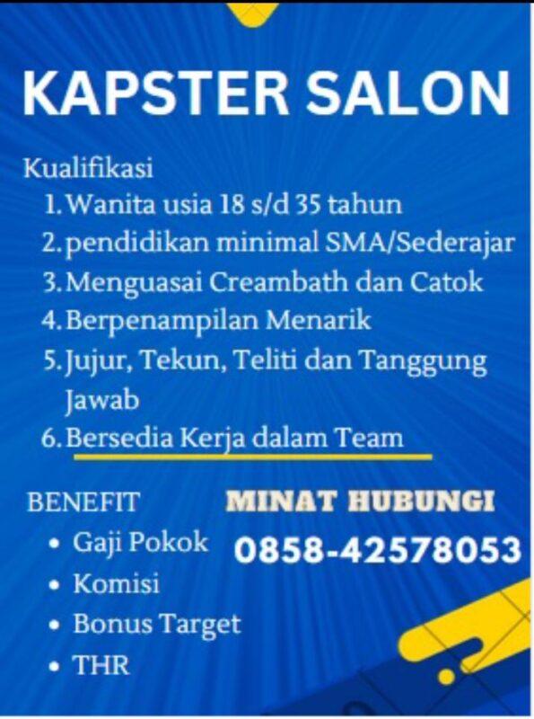 Lowongan Kerja Kapster Salon Di Miss Beauty Salon Lokerjogja Id