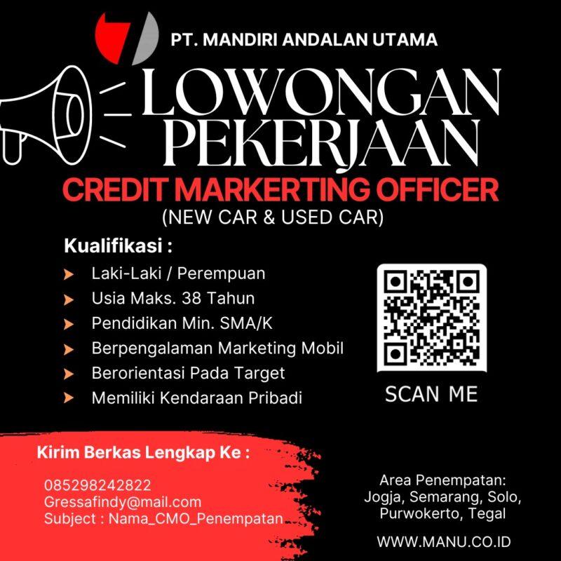 Lowongan Kerja Credit Marketing Officer Branch Relationship Officer