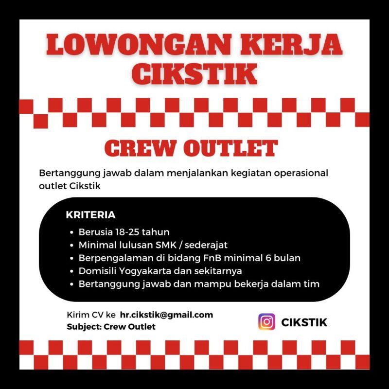 Lowongan Kerja Crew Outlet Di Cikstik Indonesia Lokerjogja Id