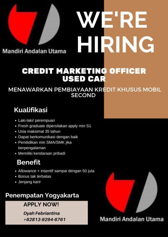 Lowongan Kerja Credit Marketing Used Car Telemarketing Field Coll