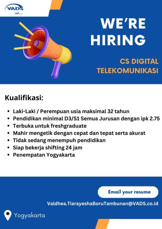 Lowongan Kerja Cs Digital Telekomunikasi Customer Service Agent