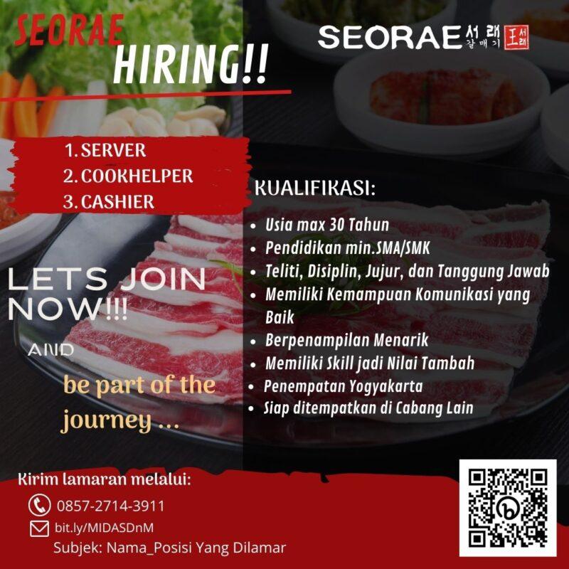 Lowongan Kerja Server Cookhelper Cashier Di Seorae LokerJogja ID