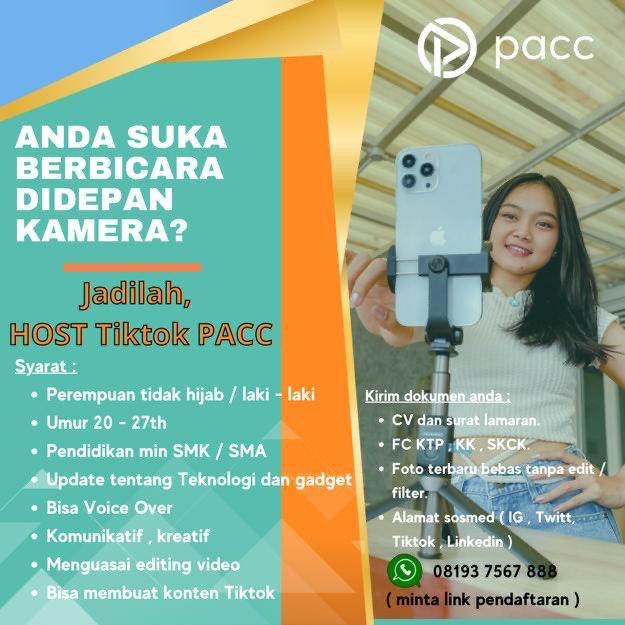 Lowongan Kerja Host Tiktok Di Pacc Lokerjogja Id