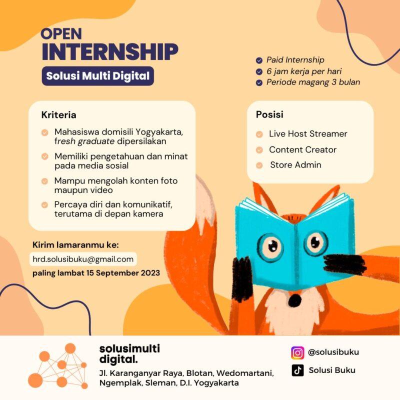 Lowongan Kerja Internship Live Host Streamer Content Creator Store