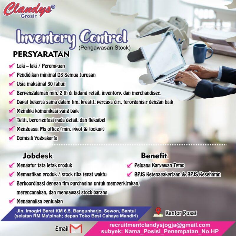 Lowongan Kerja Inventory Control Di Clandys Grosir LokerJogja ID