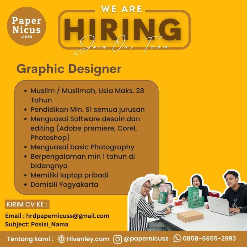 Lowongan Kerja Designer Grafis Admin Sosial Media Di Papernicus