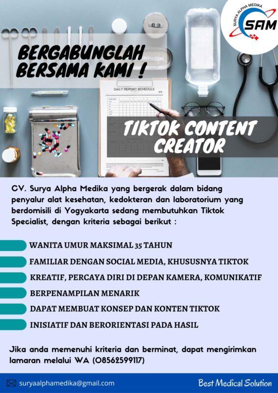 Lowongan Kerja Tiktok Content Creator Host Live Streaming Di Cv