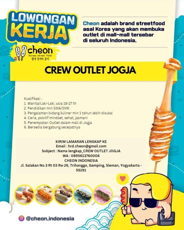 Lowongan Kerja Crew Outlet Di Cheon Indonesia Lokerjogja Id