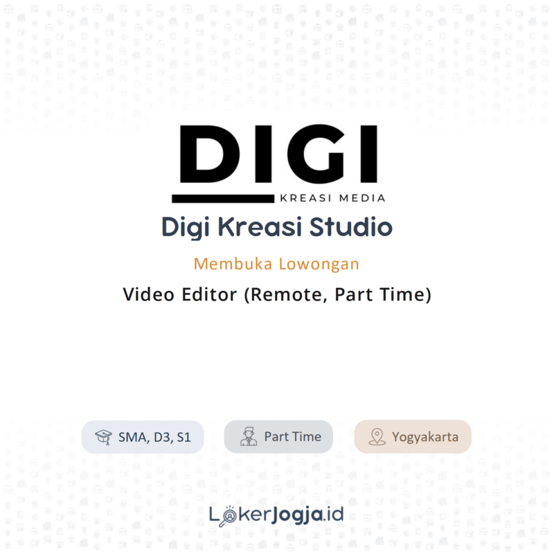 Lowongan Kerja Video Editor Remote Part Time Di Digi Kreasi Studio