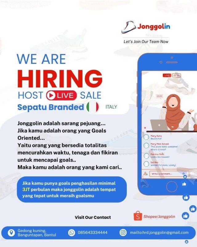 Lowongan Kerja Host Live Sale Di Jonggolin LokerJogja ID