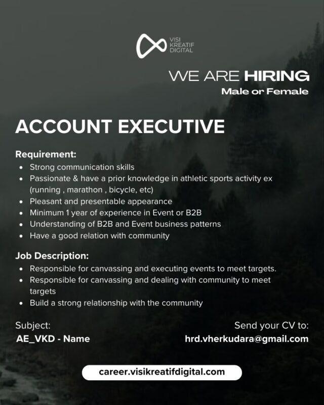 Lowongan Kerja Account Executive Marketing Communication Offline