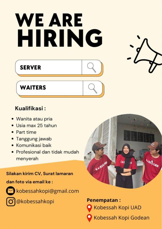 Lowongan Kerja Server Waiters Di Kobessah Kopi LokerJogja ID