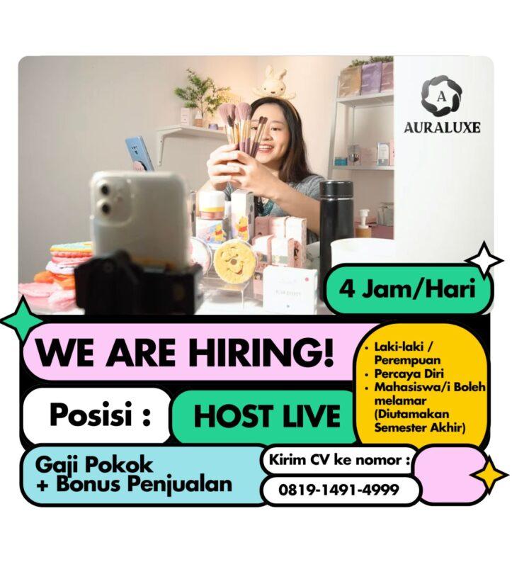 Lowongan Kerja Host Live Streaming Di Aura Group LokerJogja ID