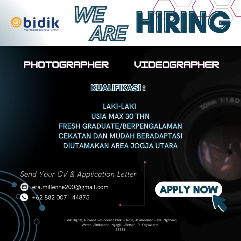 Lowongan Kerja Photographer Videographer Di Bidik Digital Lokerjogja Id