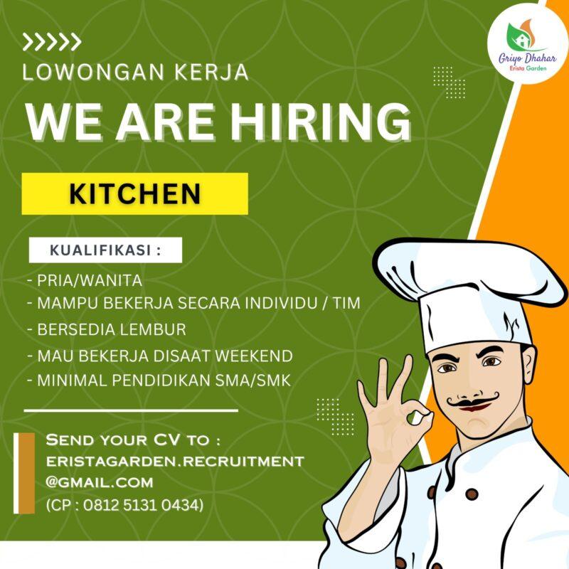 Lowongan Kerja Kitchen Purchasing Barista Cashier Staff Kitchen