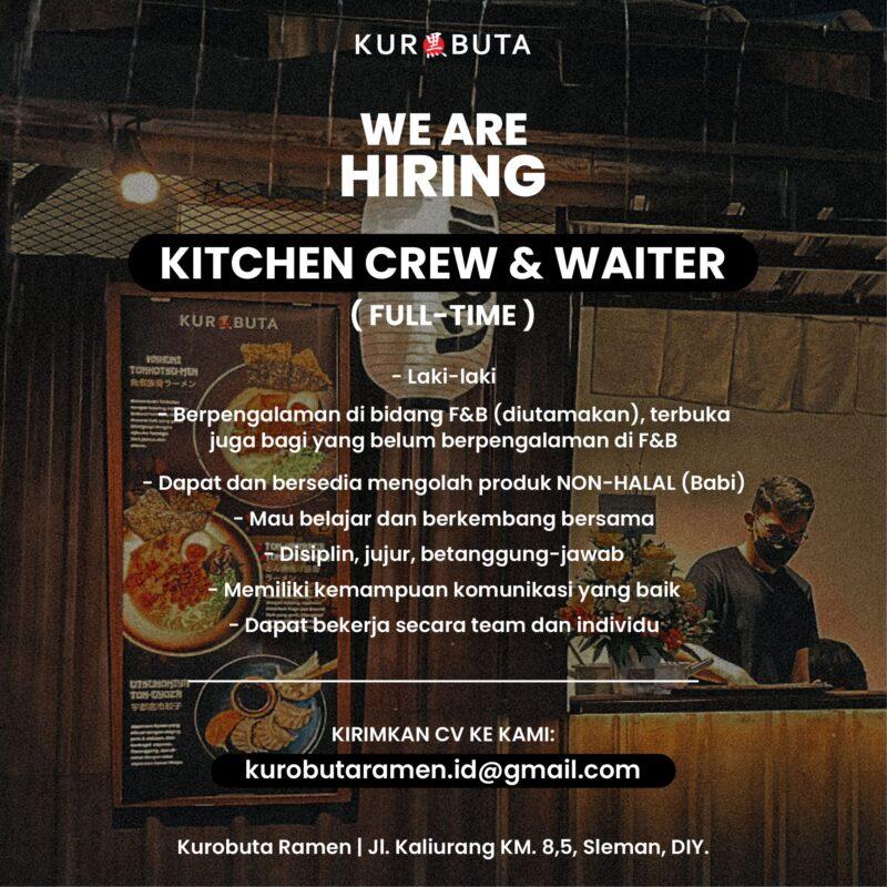 Lowongan Kerja Kitchen Crew Waiter Di Kurobuta Ramen LokerJogja ID