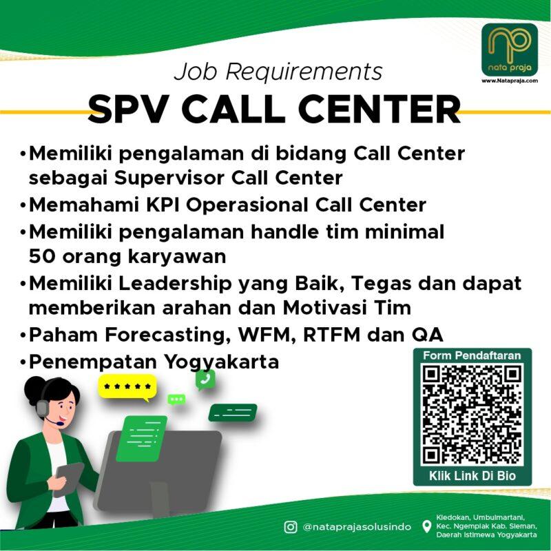 Lowongan Kerja Spv Call Center Agent Call Center Cs Di Pt Nata