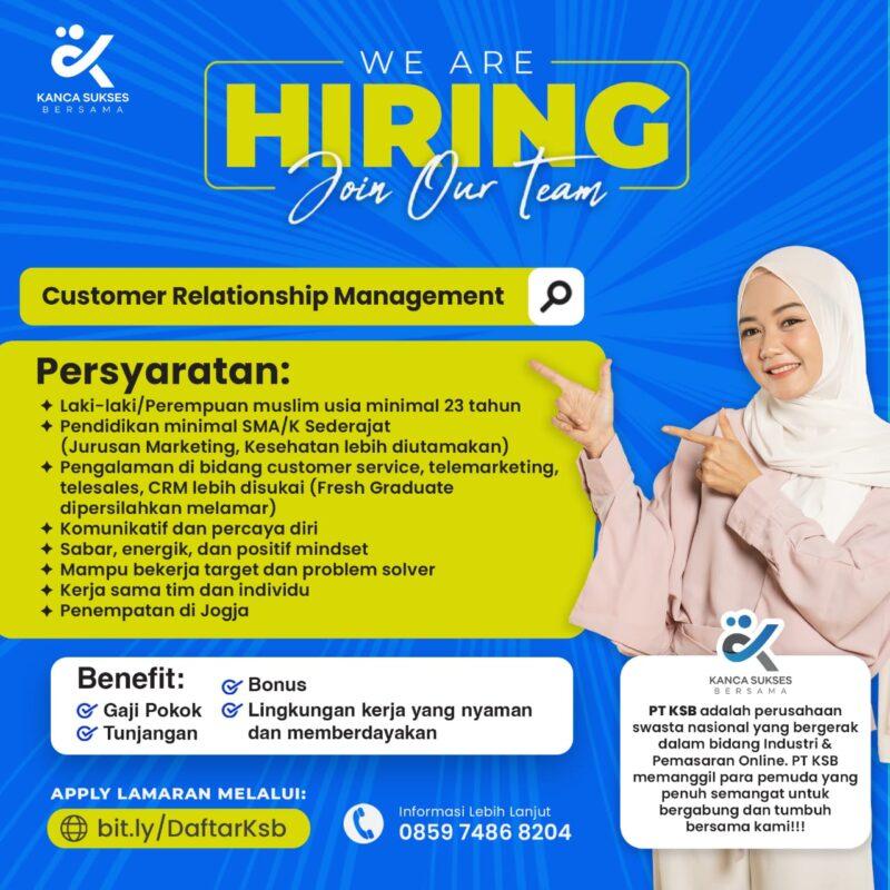 Lowongan Kerja Customer Relationship Management Crm Di Pt Kanca