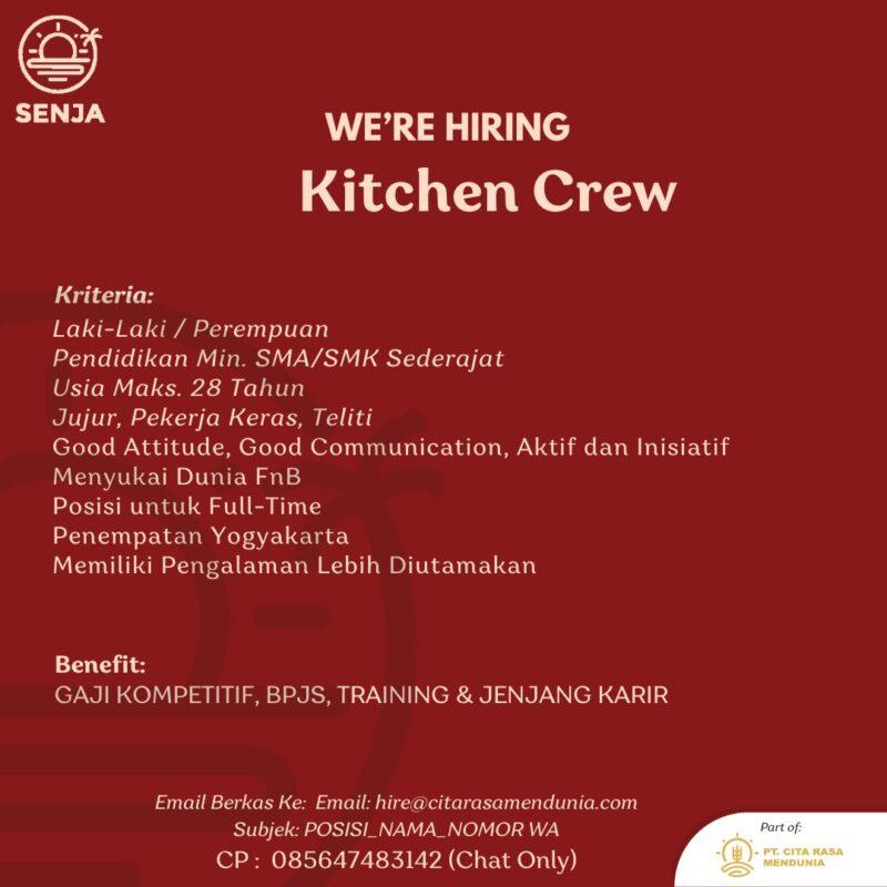 Lowongan Kerja Kitchen Crew Di Pt Cita Rasa Mendunia Lokerjogja Id