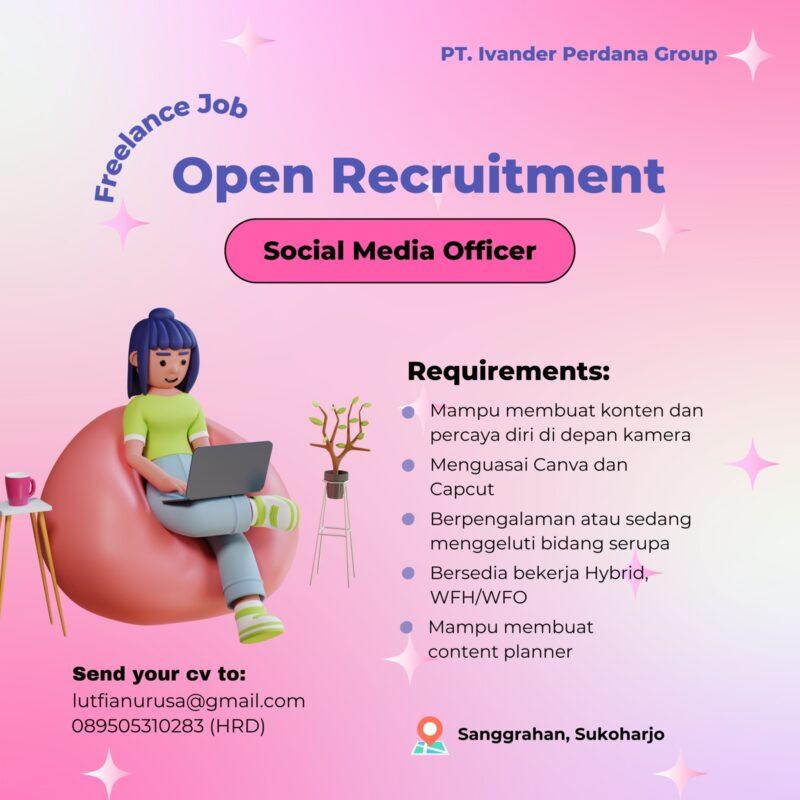 Lowongan Kerja Social Media Officer Di Pt Ivander Perdana Group