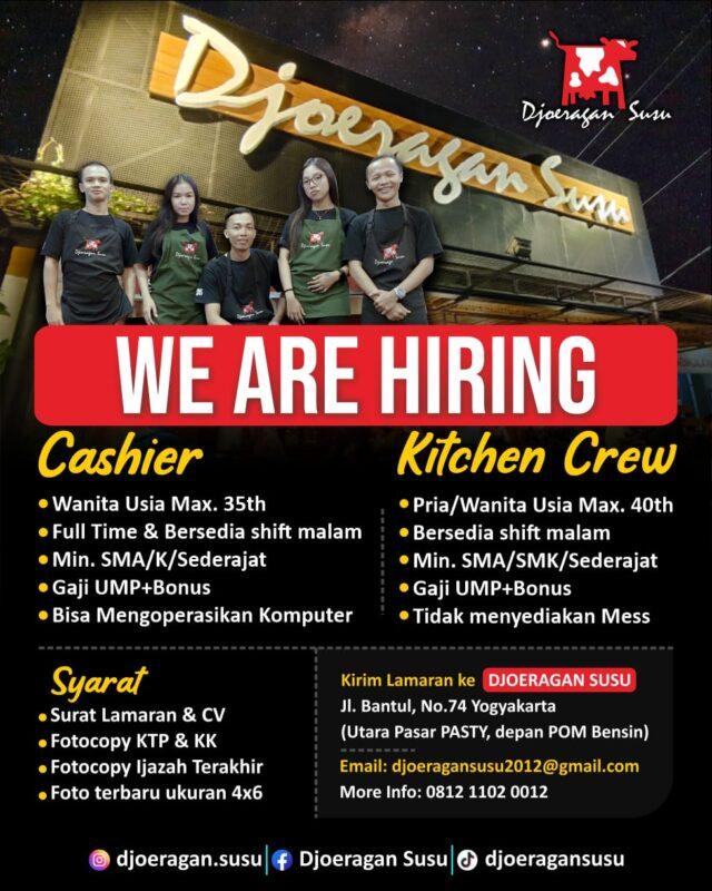 Lowongan Kerja Cashier Kitchen Crew Di Djoeragan Susu LokerJogja ID